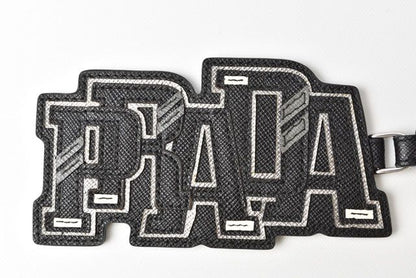 Prada Key Ring Key Holder Bag Charm NERO Black