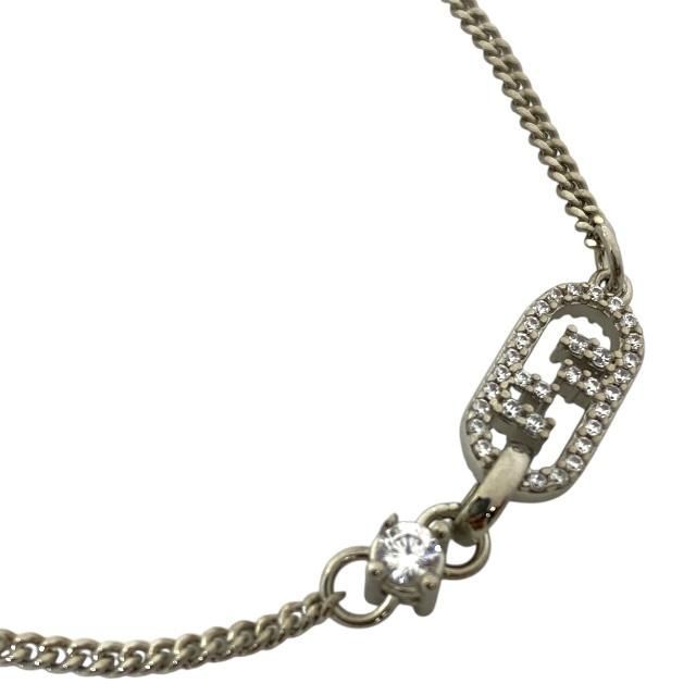 Fendi 8ah428 Bracelet O'lock Bangle Accessories Crystal Metal Silver