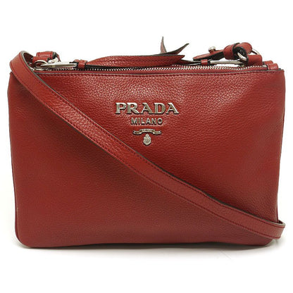 Prada Shoulder Bag 1bh046 Shoulder Crossbody Bordeaux Red With Authenticity Card