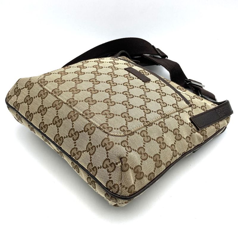 gucci 122793 Crossbody Shoulder Bag Beige/brown GG Canvas Branded
