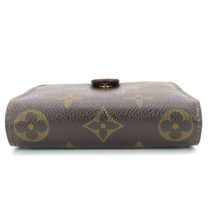 Louis Vuitton Bifold Wallet Compact Zip M61667 Monogram Brown Gold Hardware