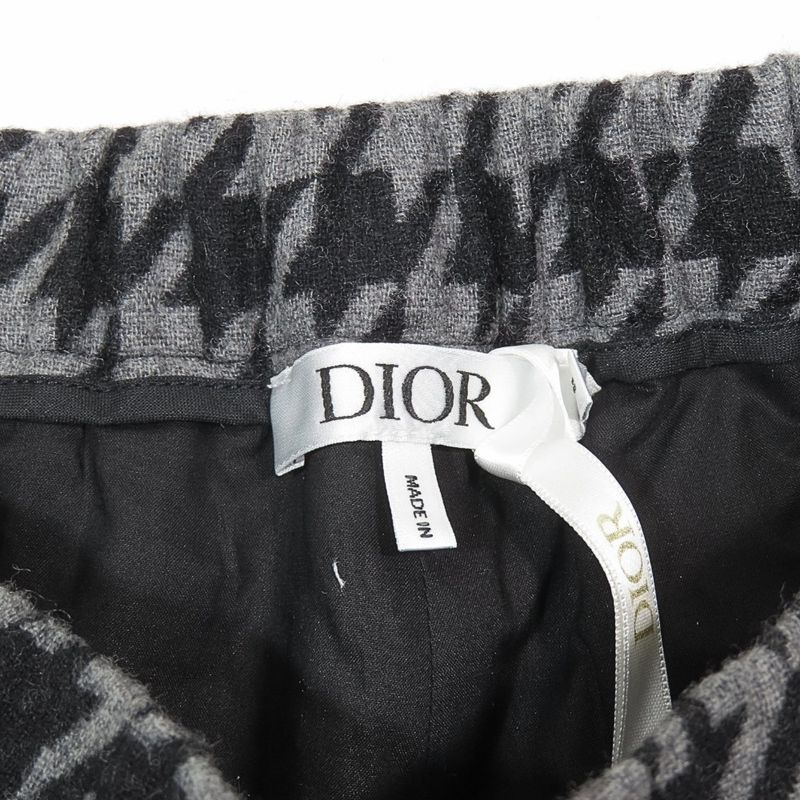 Unused Dior Wide Wool Half Pants Staggered Monochrome Flared Wes Togo M Shorts