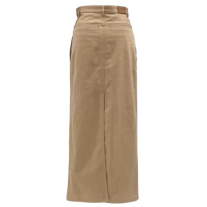 Hermes Skirt Long Skirt Cotton Beige #34 Silver Hardware Light Brown Serie