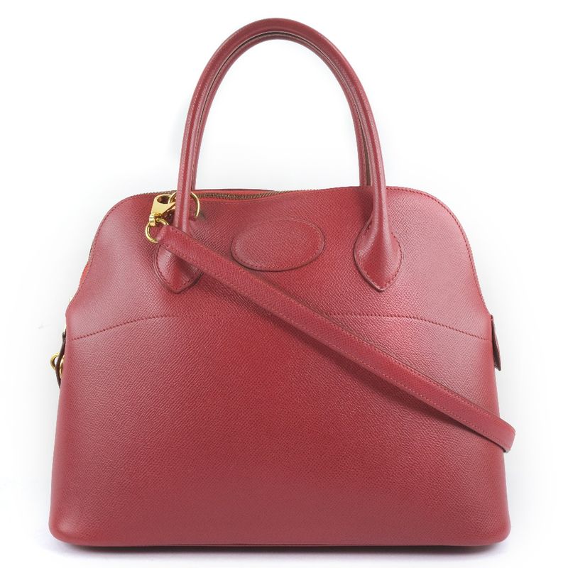 Hermes Bolide 31 Courchevel Red 0Y Ladies Handbag