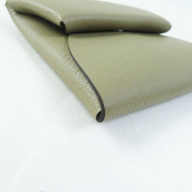 Hermes Bastia Beige Marfa Silver Hardware Evercolor Coin Case Engraved W With