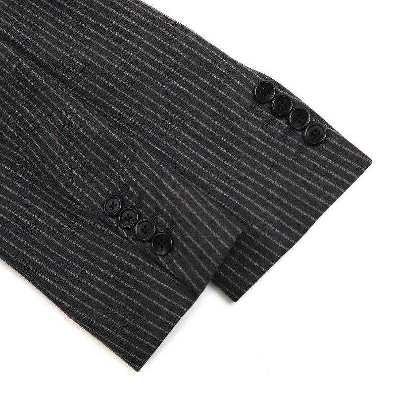 Celine Striped Wool Double Breasted Jacket 2v120065k Grey 34