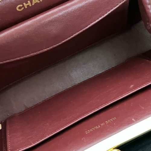 Chanel Handbag Lamb Leather Lamb Leather Clasp V-stitching Black