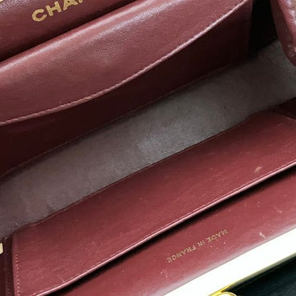 Chanel Handbag Lamb Leather Lamb Leather Clasp V-stitching Black