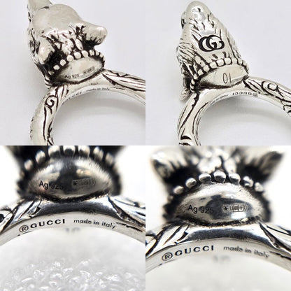 Gucci Anger Forest Wolf Head Ring 10 Approx 10 Star Ring Silver Sv925 1680fi