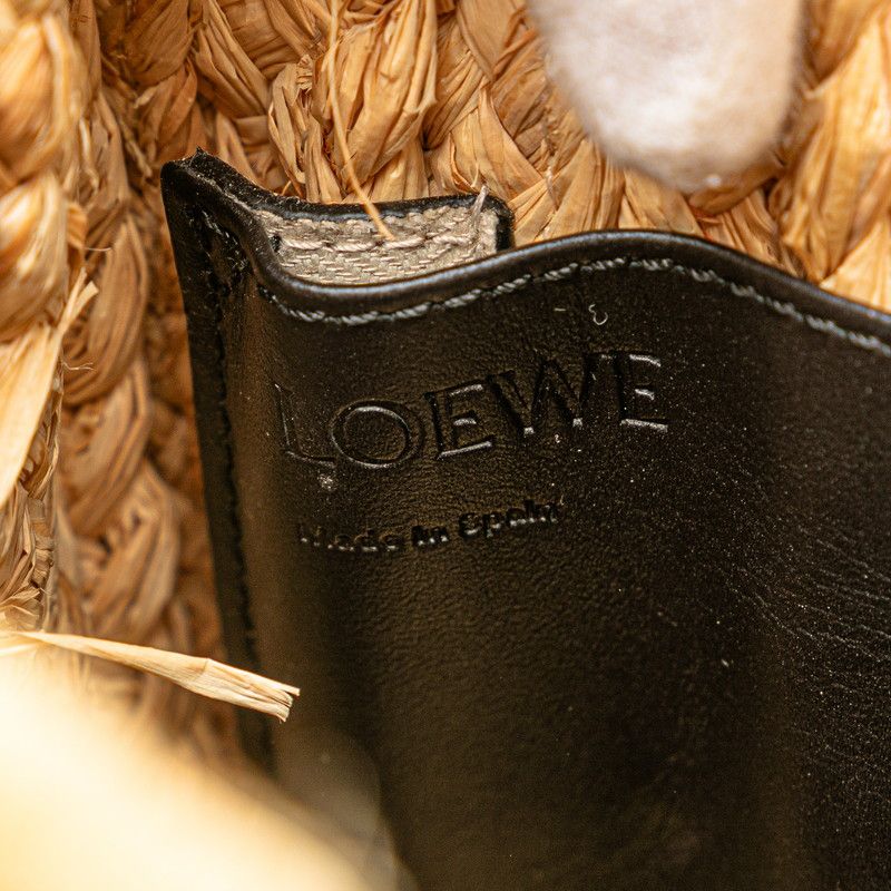 Loewe Anagram Gate Top Handle Small Handbag Shoulder Bag 2WAY Black Beige
