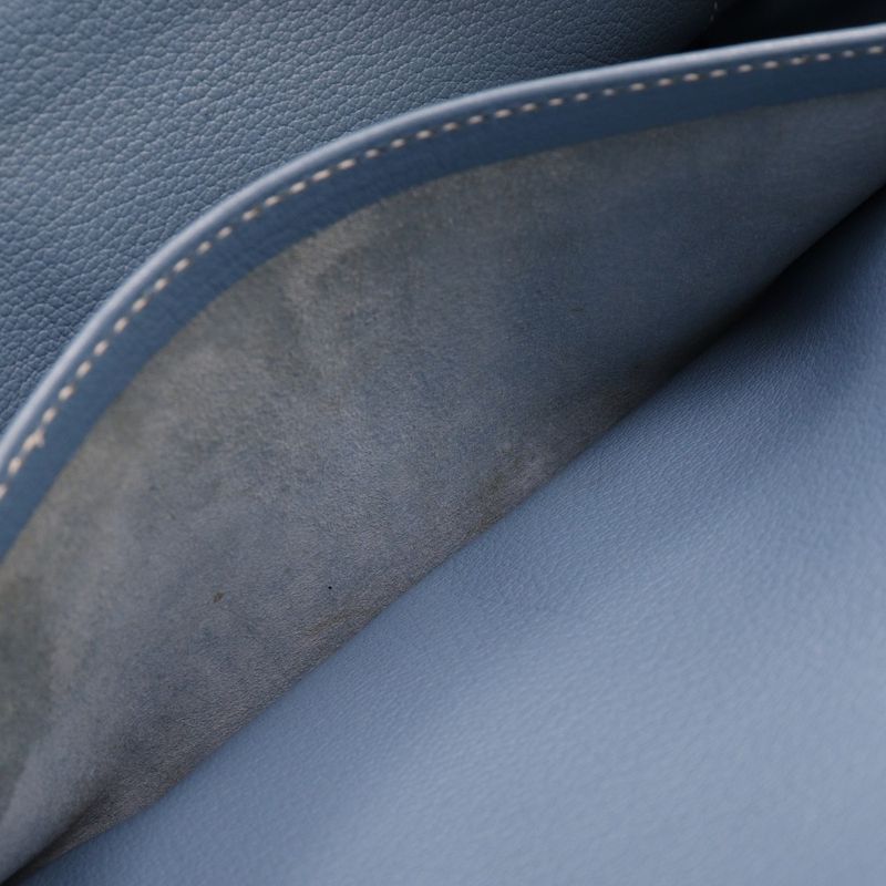 Hermes Birkin 30 Taurillon Clemence Blue Jean Silver Hardware □H Ladies Handbag