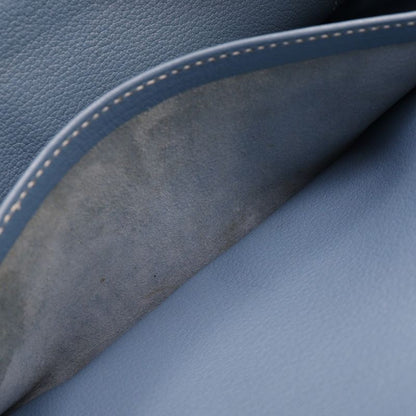 Hermes Birkin 30 Taurillon Clemence Blue Jean Silver Hardware □H Ladies Handbag