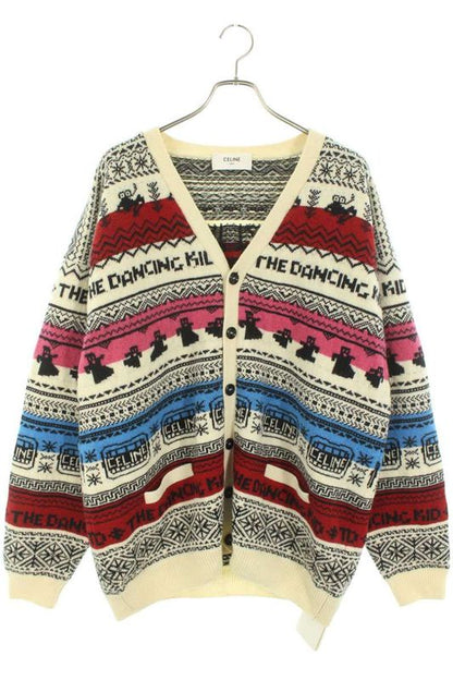 Celine 21SS 2a08l715m Wool Jacquard Loose Cardigan Men's XXL