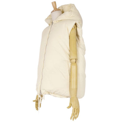 Celine Vest 2-way Hooded Down Vest Cotton Silk Outerwear Women's Made In France