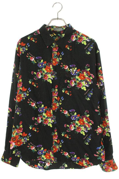 Dior 19SS 923c561w6009 BEE Embroidered Full Pattern Silk Long Sleeve Shirt Men