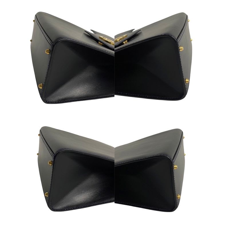 Celine Circle Logo Hardware Calf Leather 2-Way Handbag Tote Bag