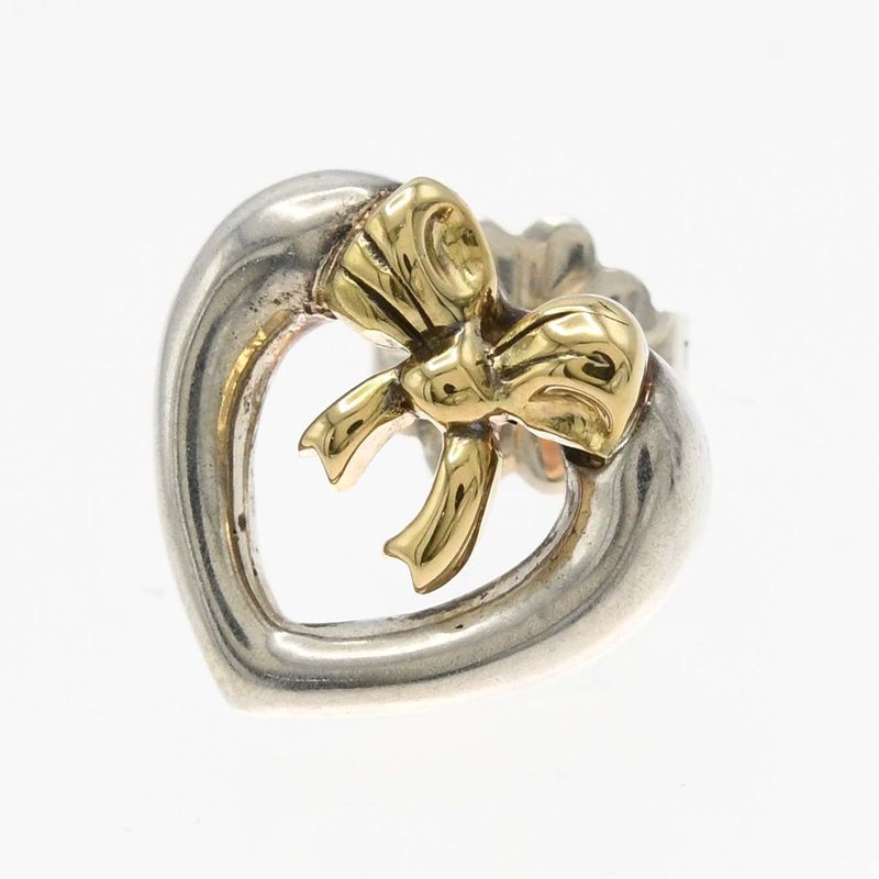 Tiffany & Co Tiffany & Co Heart With Bow Earrings 925 750 Approx 3.2g Combinatio