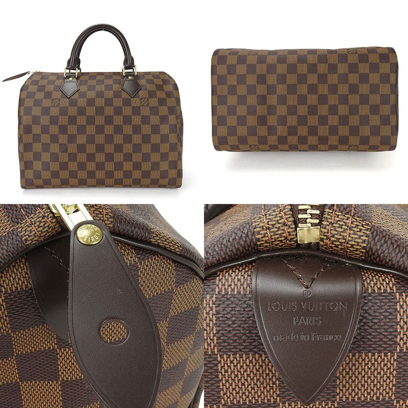 Louis Vuitton Handbag Speedy 30 N41531 Damier Brown Gold Hardware Old Shape