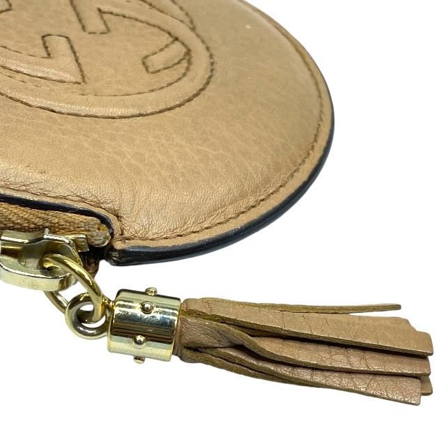 Gucci 337946 Soho Coin Case Coin Purse Mini Wallet Circle Shape Compact Leather