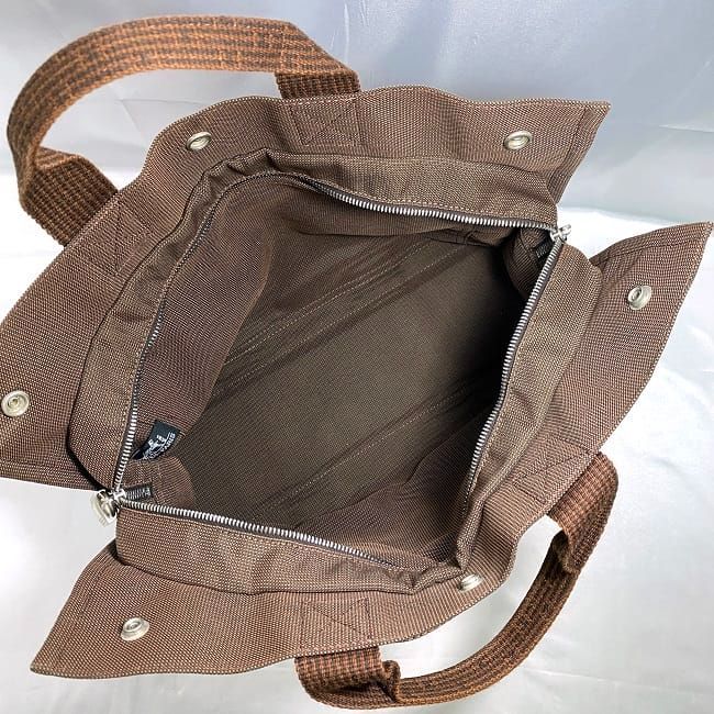 Hermes Tote Bag Tote MM Brown Her Line Excellent Condition