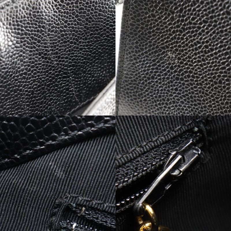 Chanel Logo Caviar Skin Black Ladies Handbag