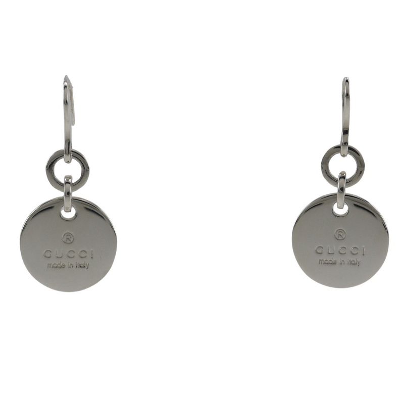 Gucci Trademark Logo Round Silver 925 Ladies 12.1g Earrings