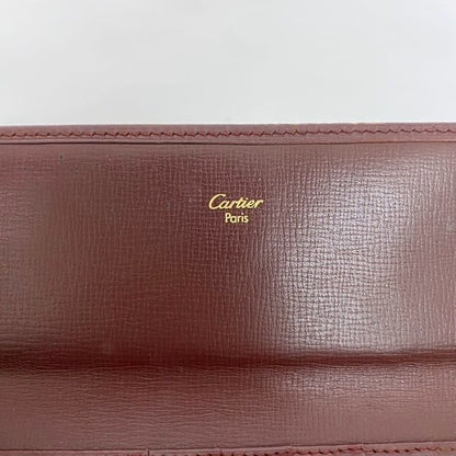 Cartier Trifold Long Wallet Ec22480 Bordeaux Must Wallet