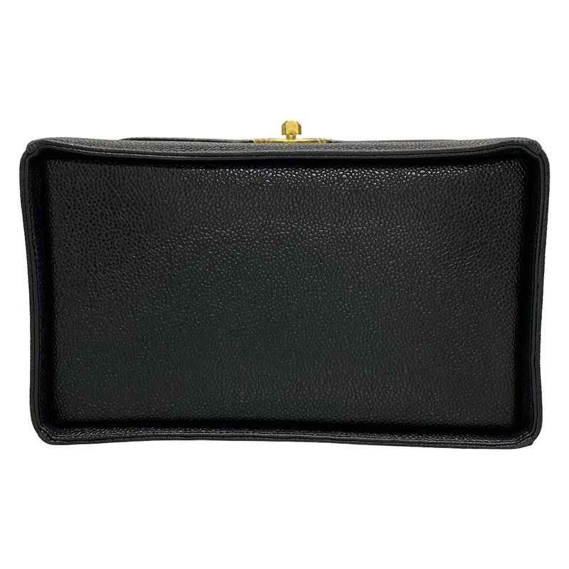 Chanel Vanity Bag - Black With Gold Hardware / Mirror