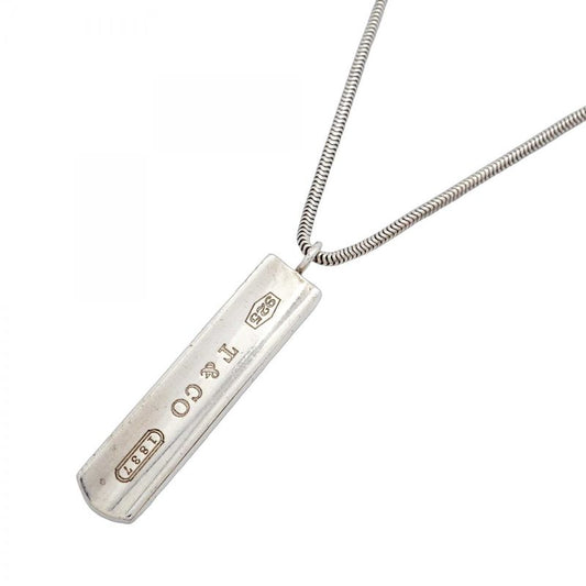 Tiffany & Co Necklace Narrow Bar 925 Silver Ladies