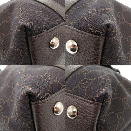 Gucci GG Abbey Tote Bag Canvas Leather 268640 Dark Brown 0767 Gucci