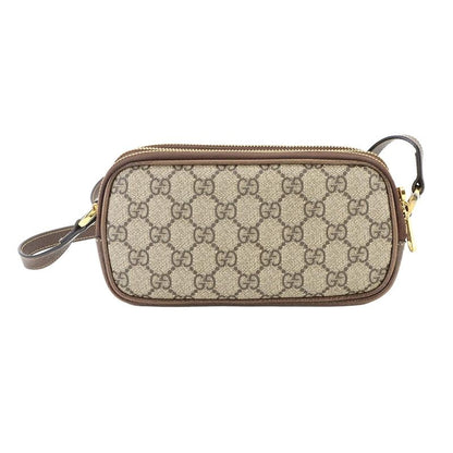 Gucci Ophidia Mini Shoulder Bag GG Supreme Canvas Leather Beige Brown 546597
