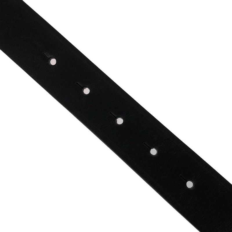 Balenciaga B Buckle Slim Leather Belt 593887 Black