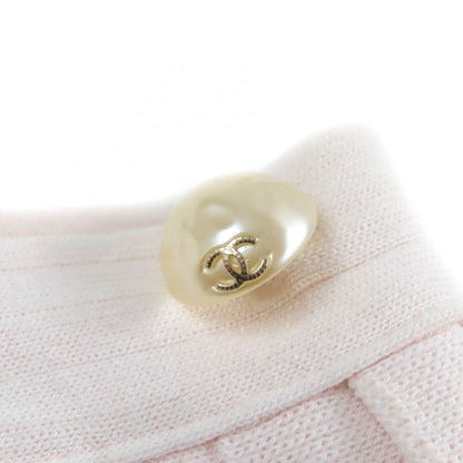 CHANEL P43884 F Knit Pleated Skirt With Pearl Coco Mark Buttons Wrap Skirt