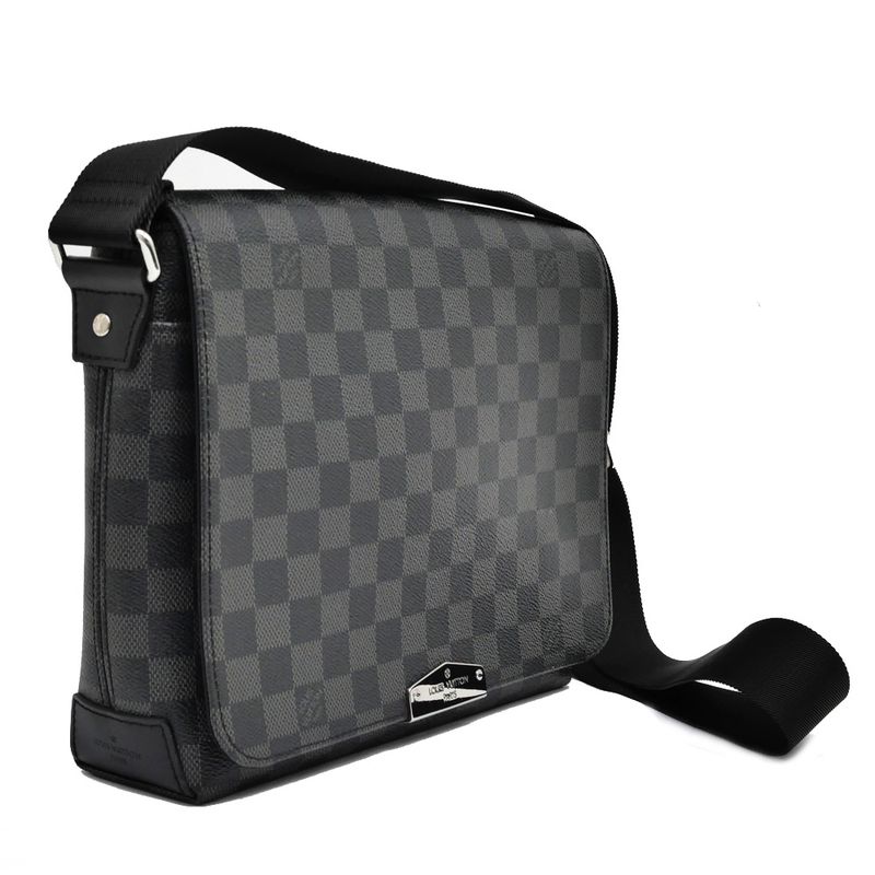 Louis Vuitton Damier Graphite District PM NV2 N40349 Shoulder Bag Black