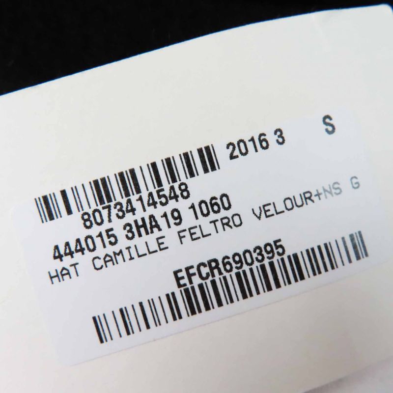 Gucci 444015 Taiga Rabbit Felt Hat Black S Women's