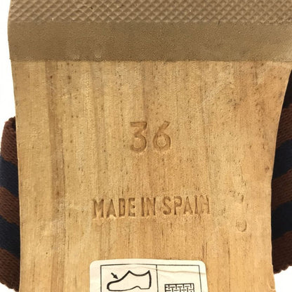 Hermes Fourre Tout Wood Sandals Brown 36