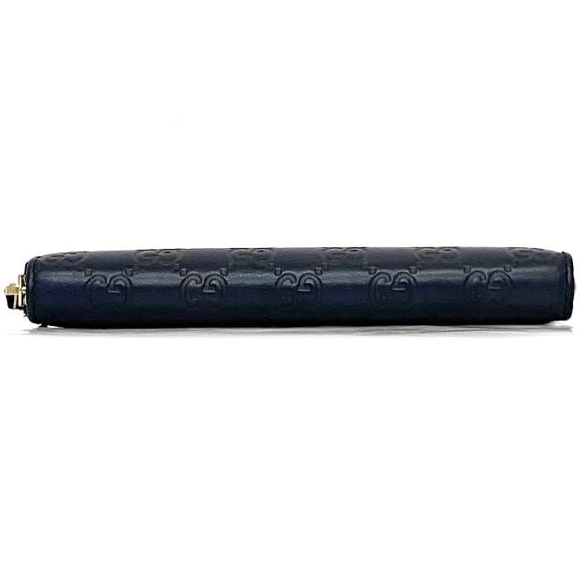 Gucci Round Zipper Long Wallet Navy Striped Line 307980 Wallet