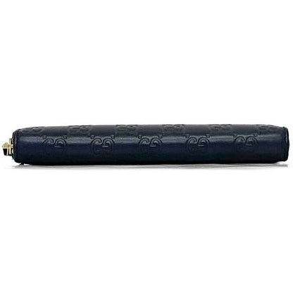 Gucci Round Zipper Long Wallet Navy Striped Line 307980 Wallet