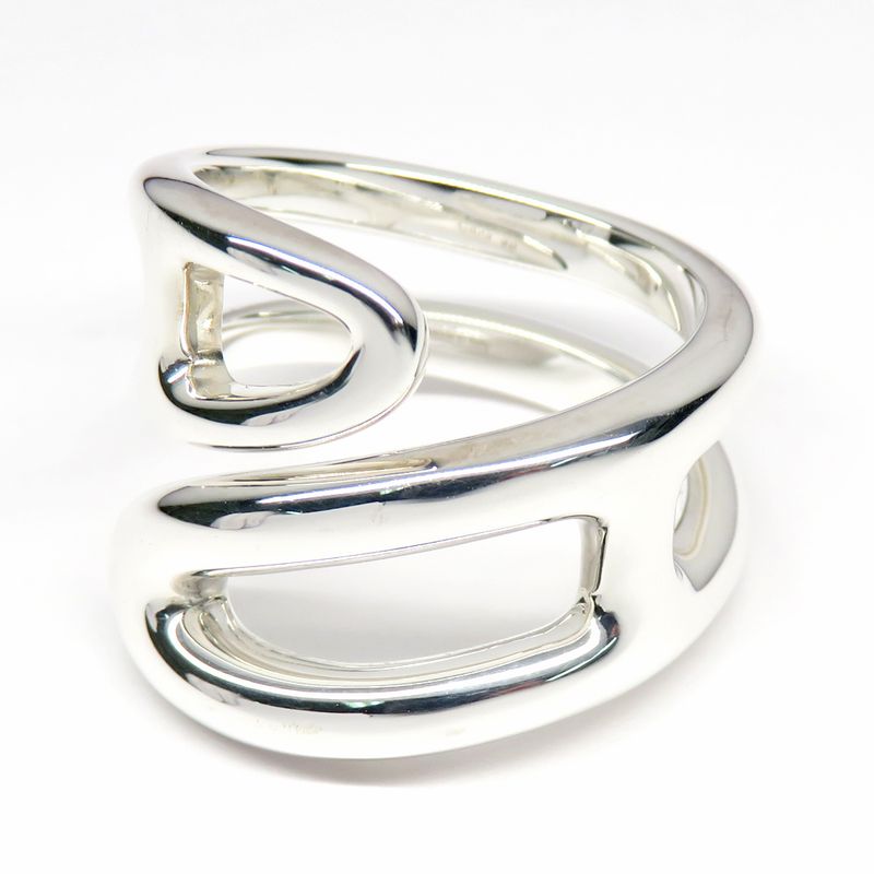 Hermes Ring Chaine D'ancre Punk H117620b #49 Approx 9 Ag925 SV Silver