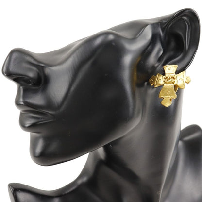 Chanel Coco Mark Cross Vintage Gold Plated 94P Ladies 12.5g Earring