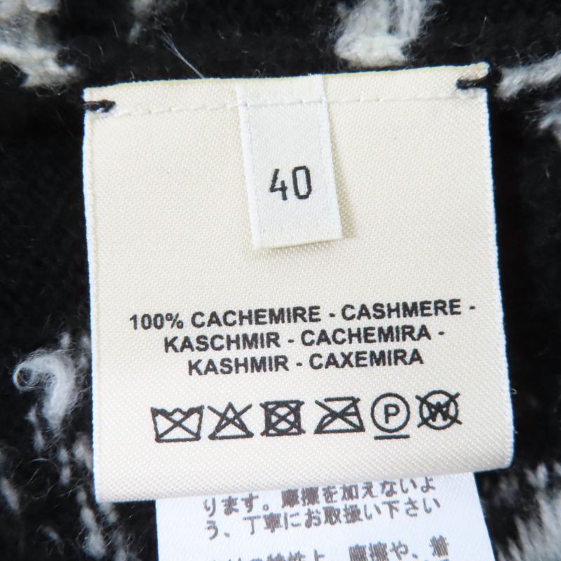 Hermes 2022 2e2506d2 Cliquetis 100% Cashmere Long Sleeve Knit Dress Black 40