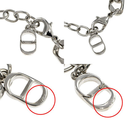 Dior Bracelet Silver Color Logo Rhinestone Accessory - Men's Man