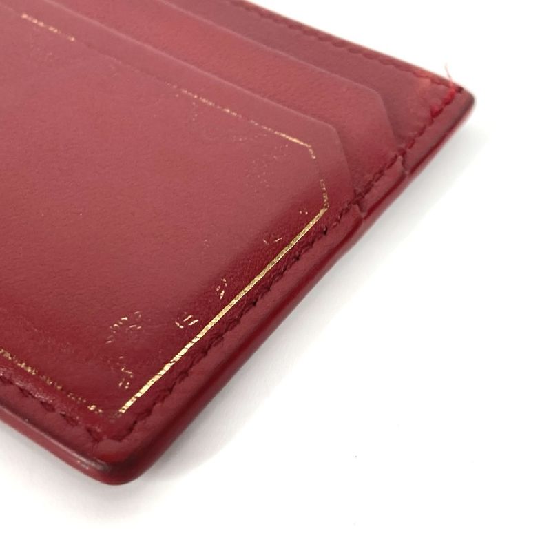 Cartier Card Case Garland De Cartier Leather Burgundy