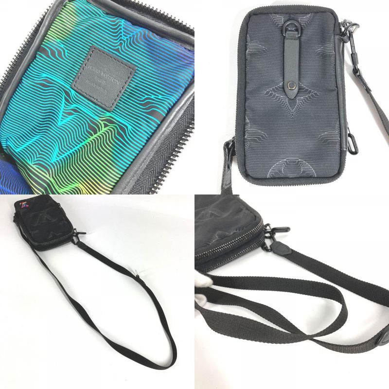 Louis Vuitton Shoulder Bag 3dmonogram Double Phone Pouch M80141 Nylon Black