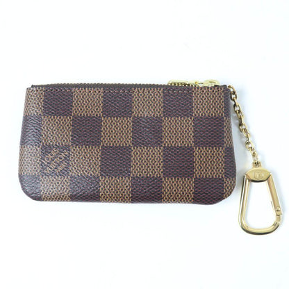 Louis Vuitton N62658 Card Key Case Pochette Cles Damier Canvas Coin Case Brown