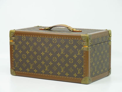 Authentic Louis Vuitton LV Bois Bouteille Monogram Makeup Box Vanity Case Brown