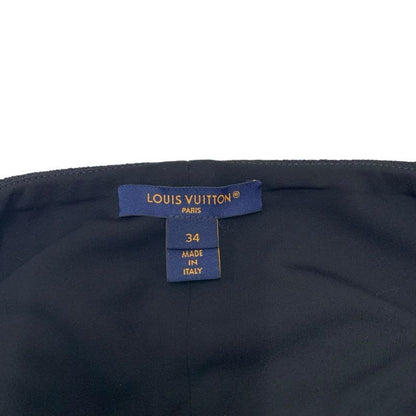 Louis Vuitton Bottoms Black Gold XXL Zipper High Waist Skirt Mini Logo