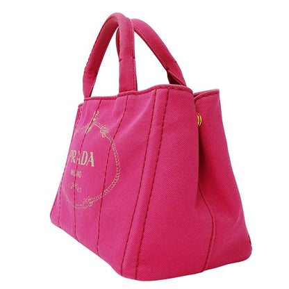 Prada Bag Women's Brand Handbag Shoulder Bag 2way Canvas Canapa Mini Pink