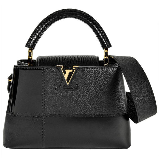 Louis Vuitton Capucines BB Handbag Leather Enamel M59269 Black