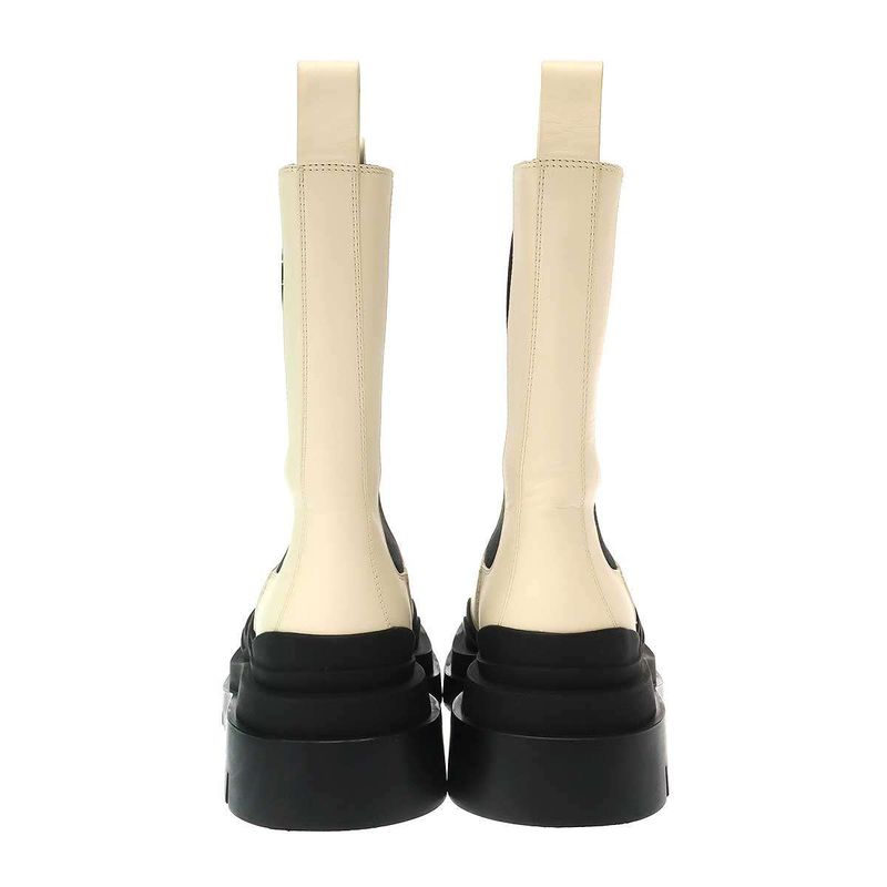 Bottega Veneta Tire Chelsea Boots Off White 35
